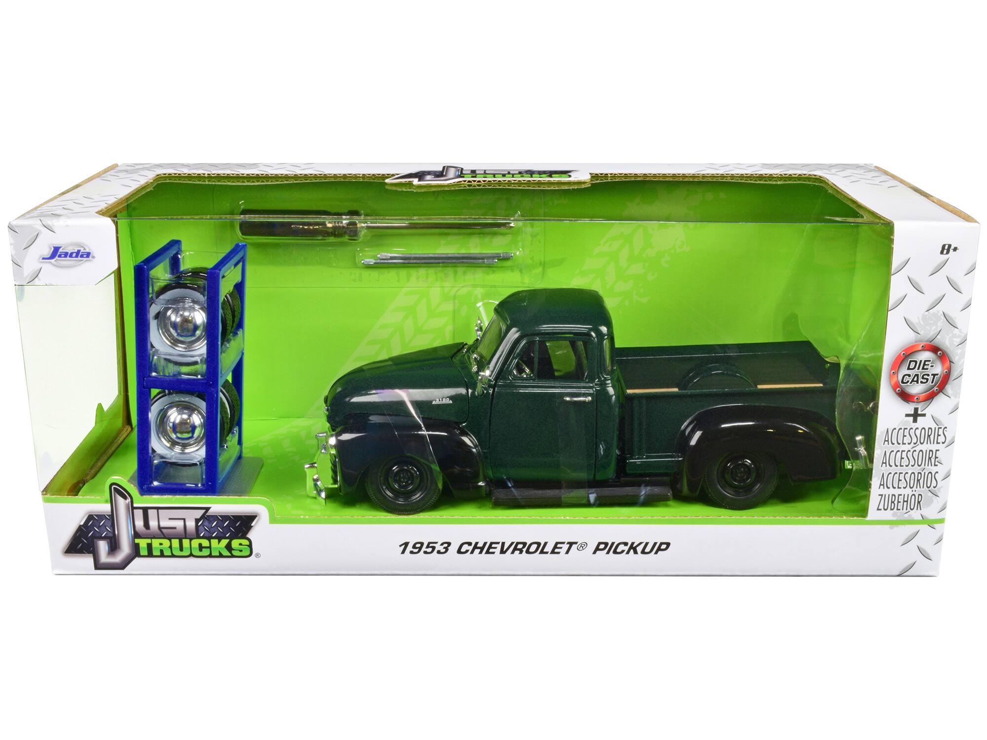 Jada B+ DIE-CAST L J UT TRUCKS 1953 CHEVROLET PICKUP + ACCESSORIES ACCESSOIRE ACCESORIOS ZUBEHOR