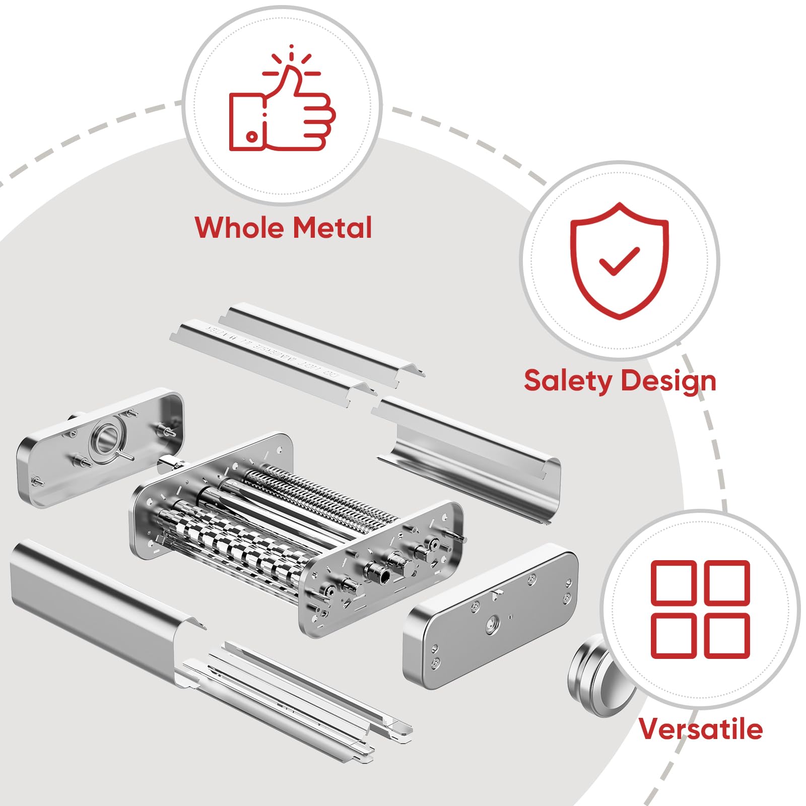 Whole Metal  
Safety Design  
Versatile