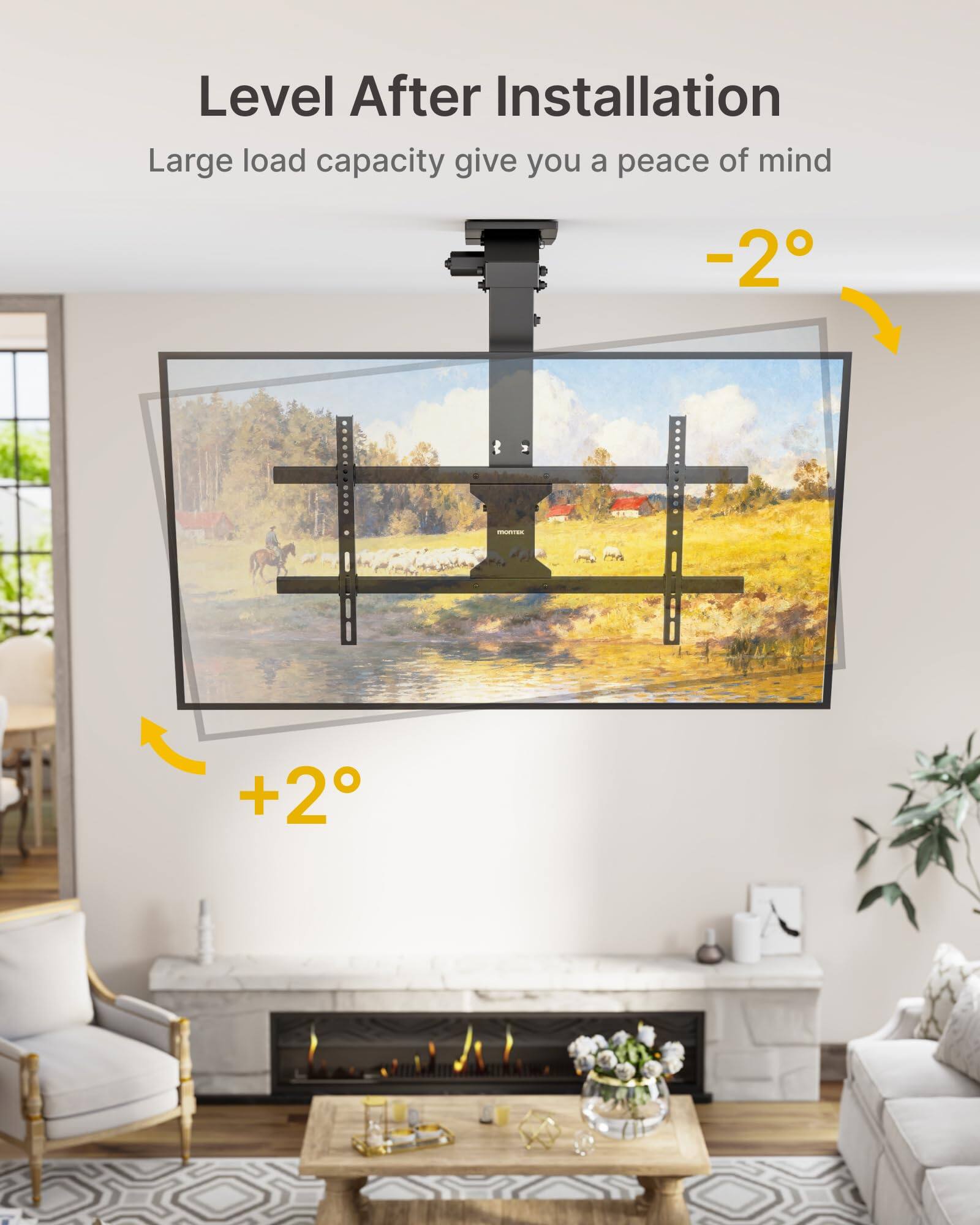 Level After Installation  
Large load capacity give you a peace of mind  
-2°  
+2°