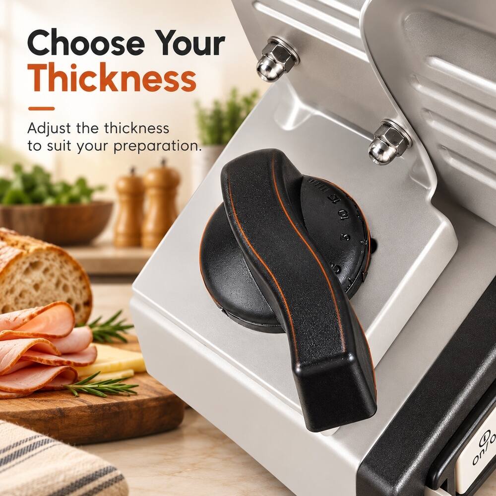 Choose Your Thickness  
Adjust the thickness to suit your preparation.