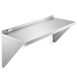 KUTLER - Stainless Steel Shelf - NSF Commercial Kitchen Wall Shelving - Silver