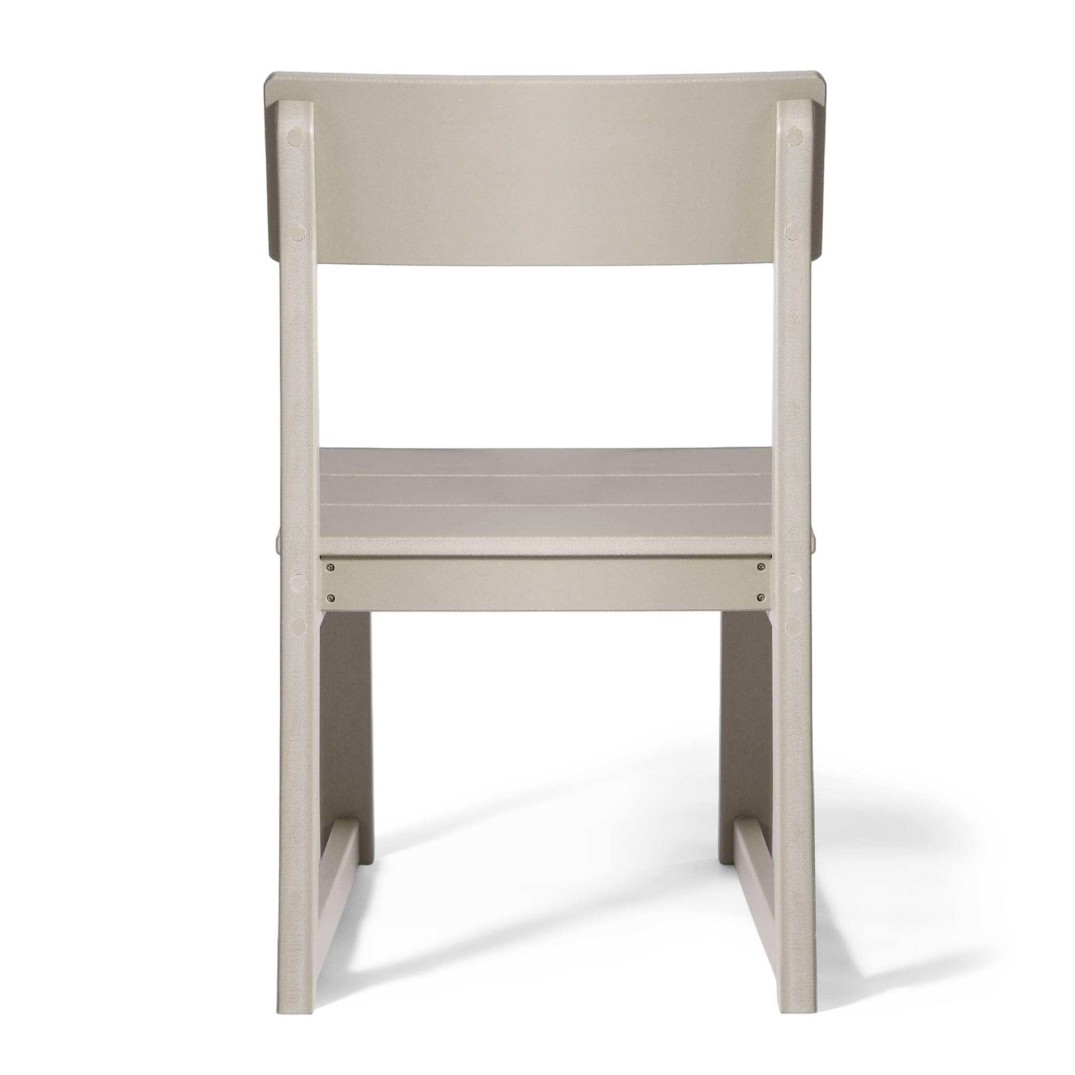 Alt View 1. WestinTrends - WestinTrends Paloma Modern HDPE Outdoor Armless Patio Dining Chairs (Set of 2) - Sand.