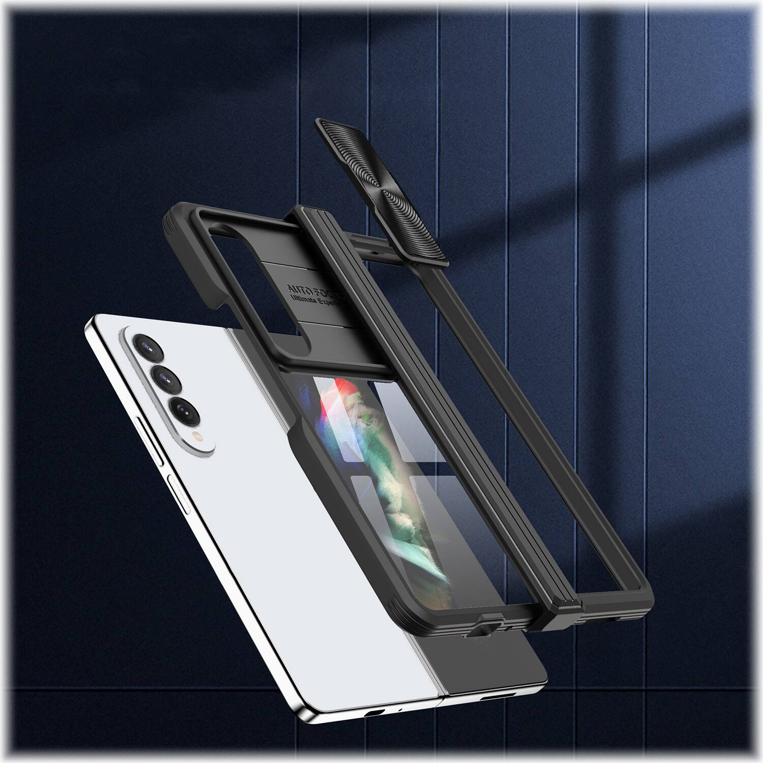 Alt View 15. SaharaCase - Full Body Case for Samsung Samsung Galaxy Z Fold4 - Black.