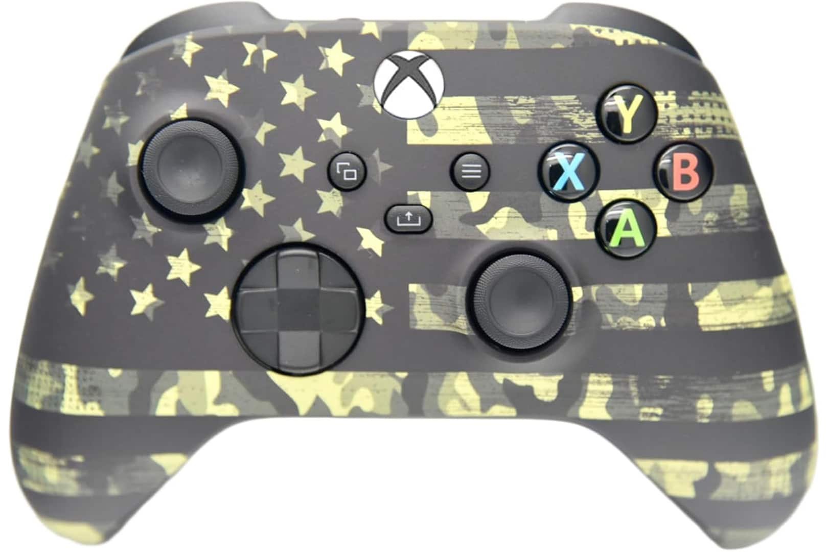 ProControllers - Wireless Xbox Custom Controller – Compatible with Xbox One, Xbox Series X, Xbox Series S & PC - Camo Flag - Multi