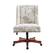 Angle. Linon Home Décor - Donora Cow Print Microfiber Fabric Adjustable Office Chair With Wood Base - Beige.