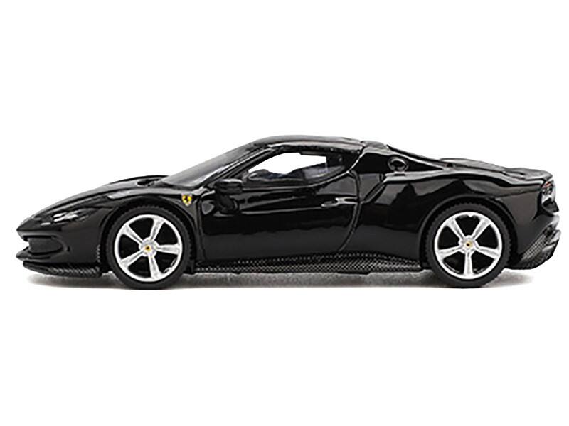 Angle. BBR - Ferrari 296 GTB Nero Daytona Black 1/64 Diecast Model Car by BBR - Black.