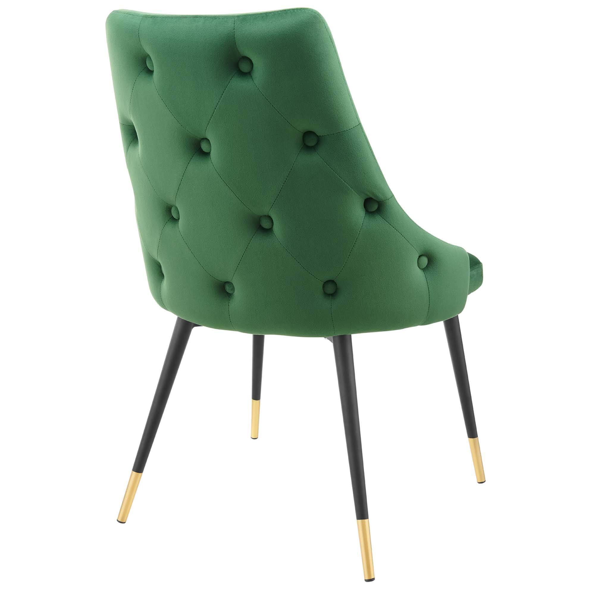 Alt View 2. Modway - Adorn Tufted Performance Velvet Dining Side Chair by Modway - Emerald.