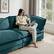 Alt View 2. KERDOM - 63" Cloud Sofa Chenille Loveseat Couch, Small Sectional 2-Seater Sofa for Apt Living Room, 300lbs Capacity per Seat - Green.