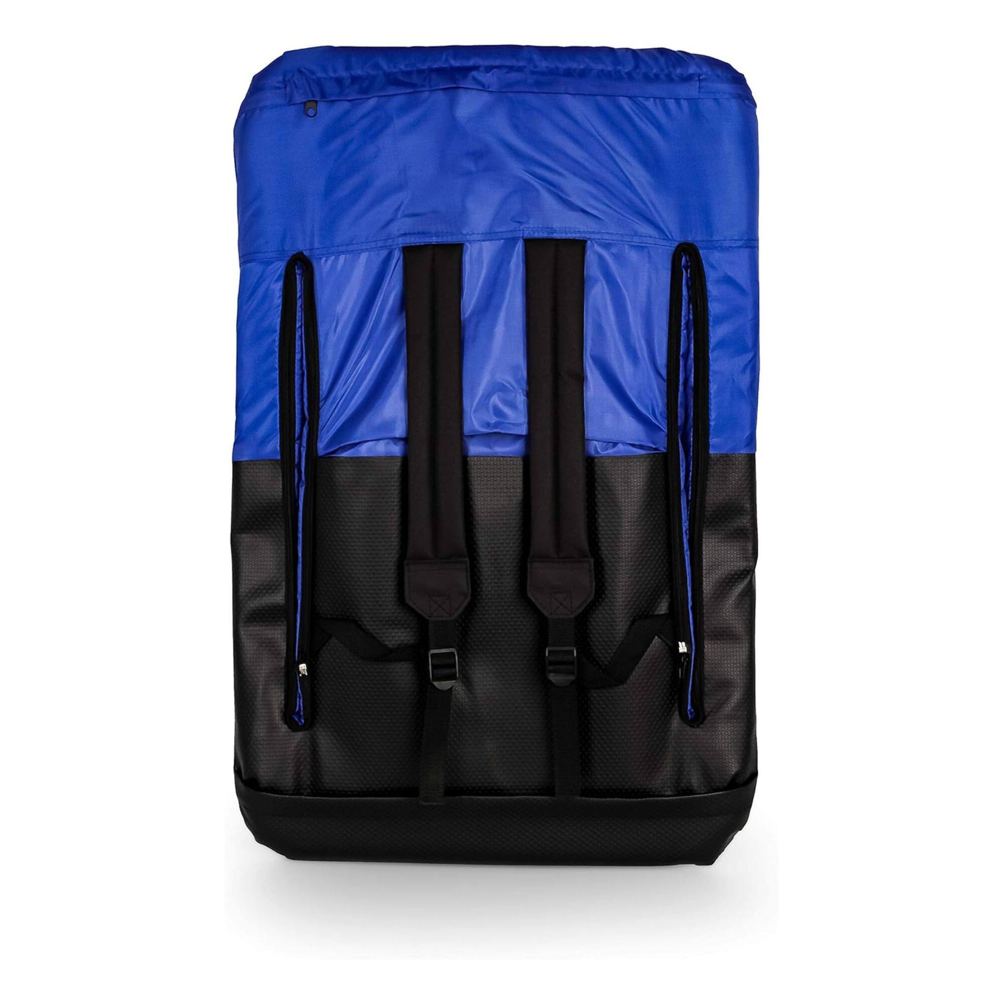 Alt View 4. Camco - Camco Portable Stadium Seat Foldable Padded Cushion Back Support, Armrests, Blue - Blue.