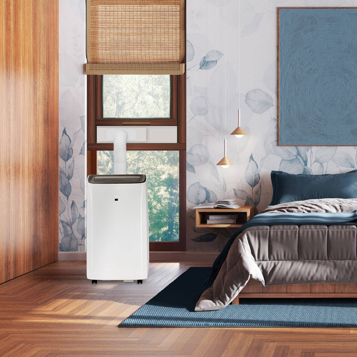Alt View 14. TCL - 450 Sq. Ft. Smart Portable Air Conditioner 10,000 BTU with Heat - White.