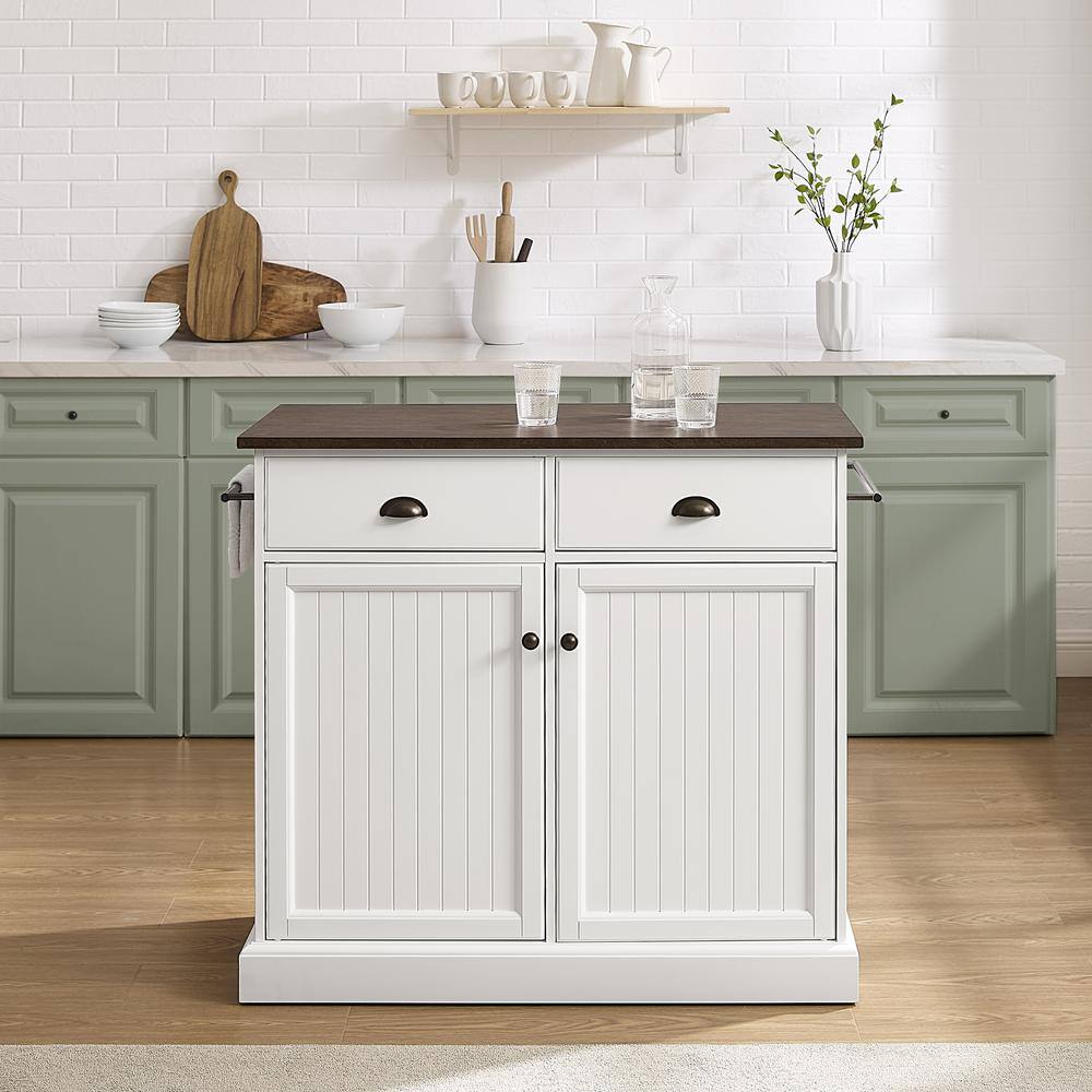 Alt View 10. Crosley Furniture - Shoreline Kitchen Island - White.