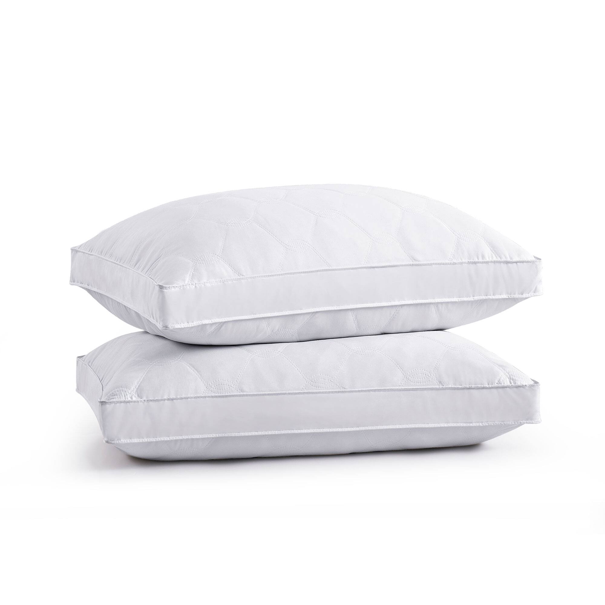 Angle. Peace Nest - Peace Nest Goose Feather Bed Pillows 2 Pack - White.