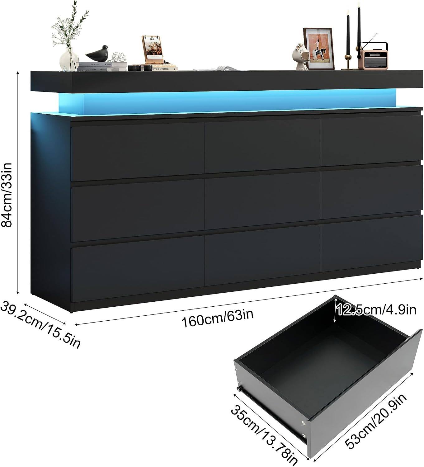 84cm/33in  
39.2cm/15.5in  
12.5cm/4.9in  
160cm/63in  
35cm/13.78in  
53cm/20.9in