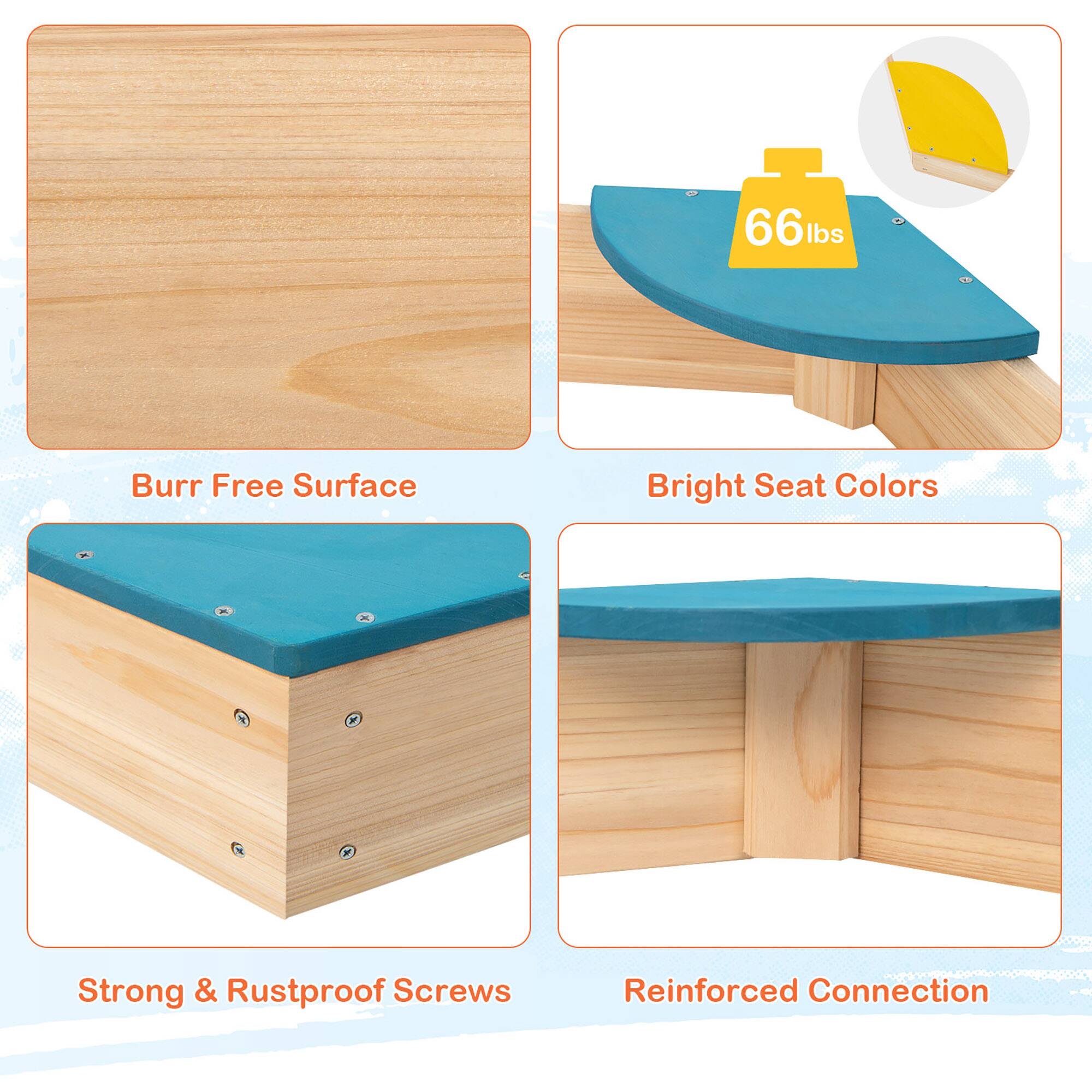 - Burr Free Surface
- Bright Seat Colors
- Strong & Rustproof Screws
- Reinforced Connection
- 66 lbs