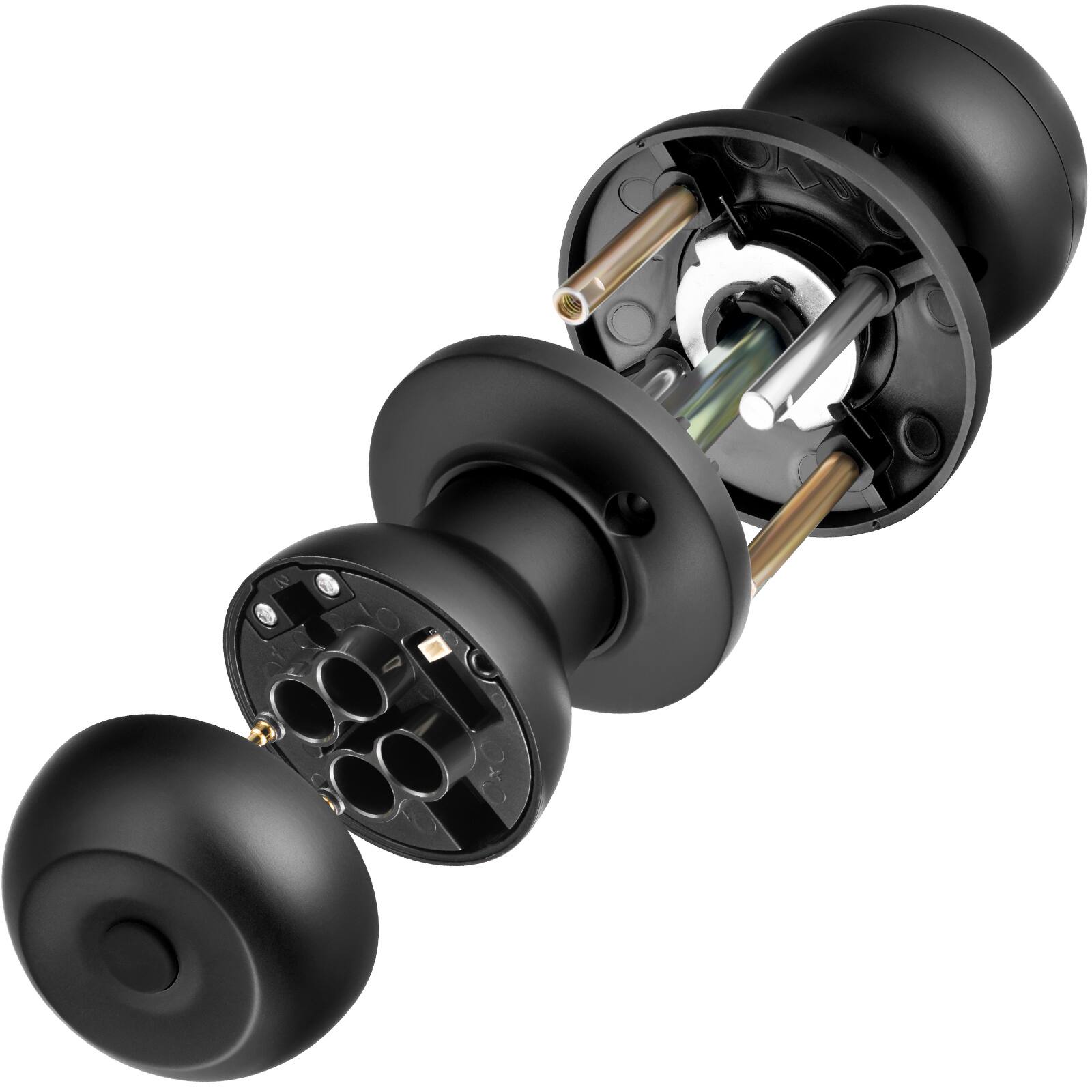 Alt View 5. VEVOR - Smart Door Knob, Biometric Door Lock Bluetooth Smart Lock, Fingerprint Smart Lock with APP Control - Black.