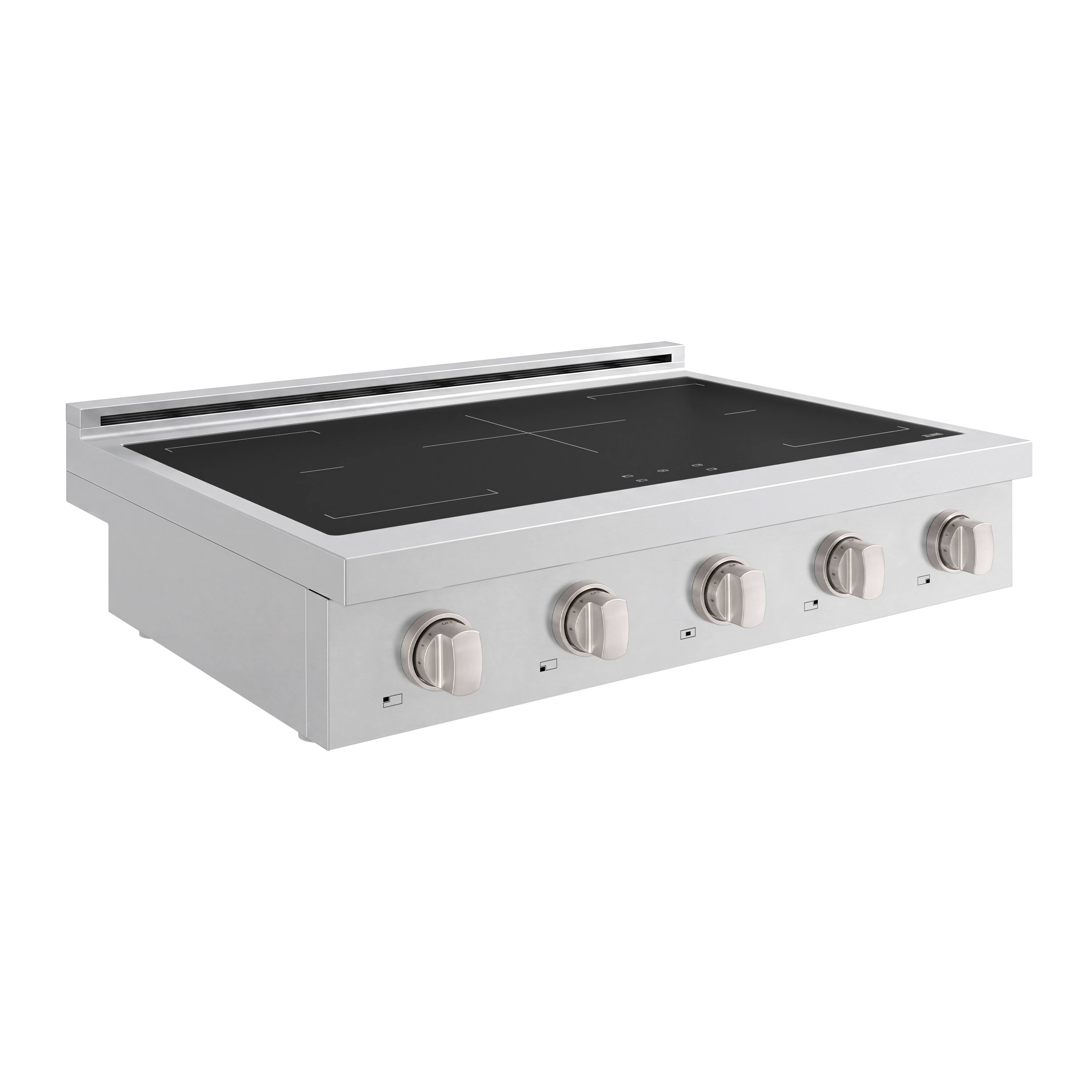 Alt View 10. ZLINE - 36 in. Paramount Built-in Electric Induction Rangetop with 5 Element Cooktop in Stainless Steel - Stainless Steel.