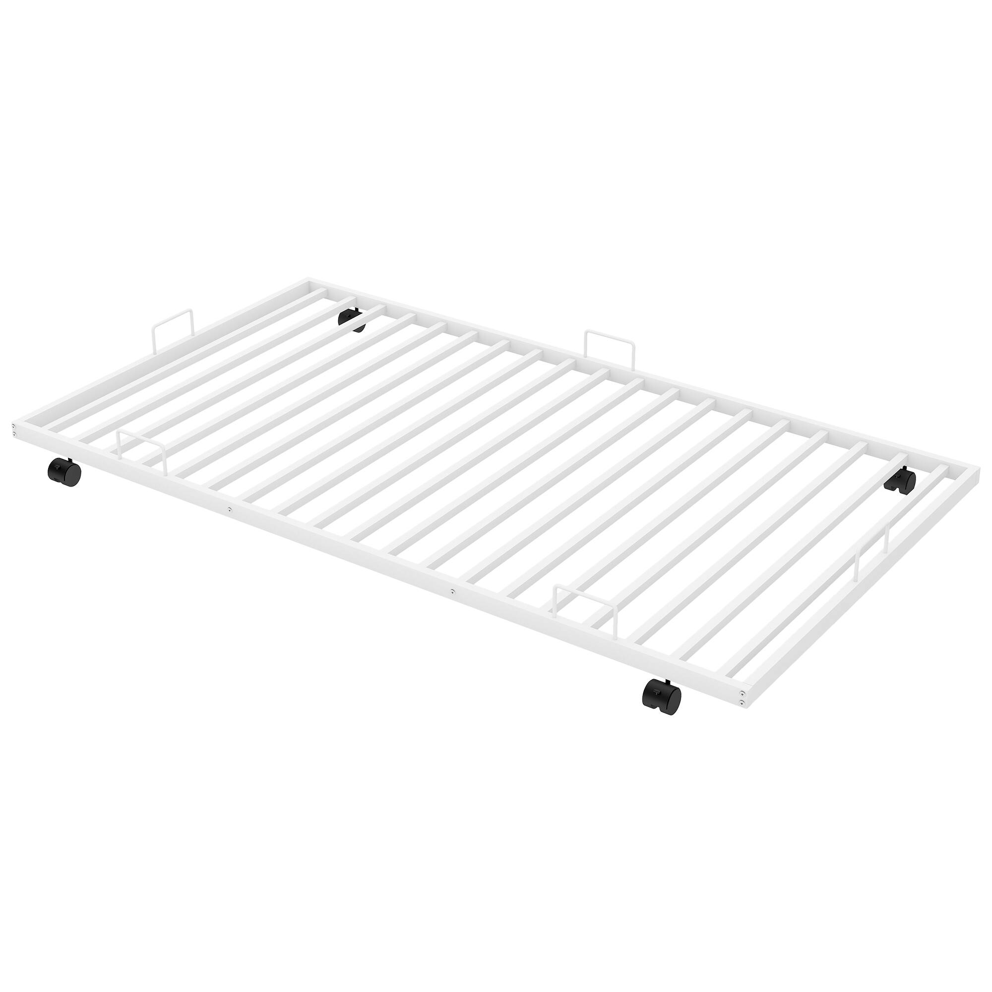 Alt View 7. GOODSILO - Twin over Twin Bunk Bed with Trundle - White.