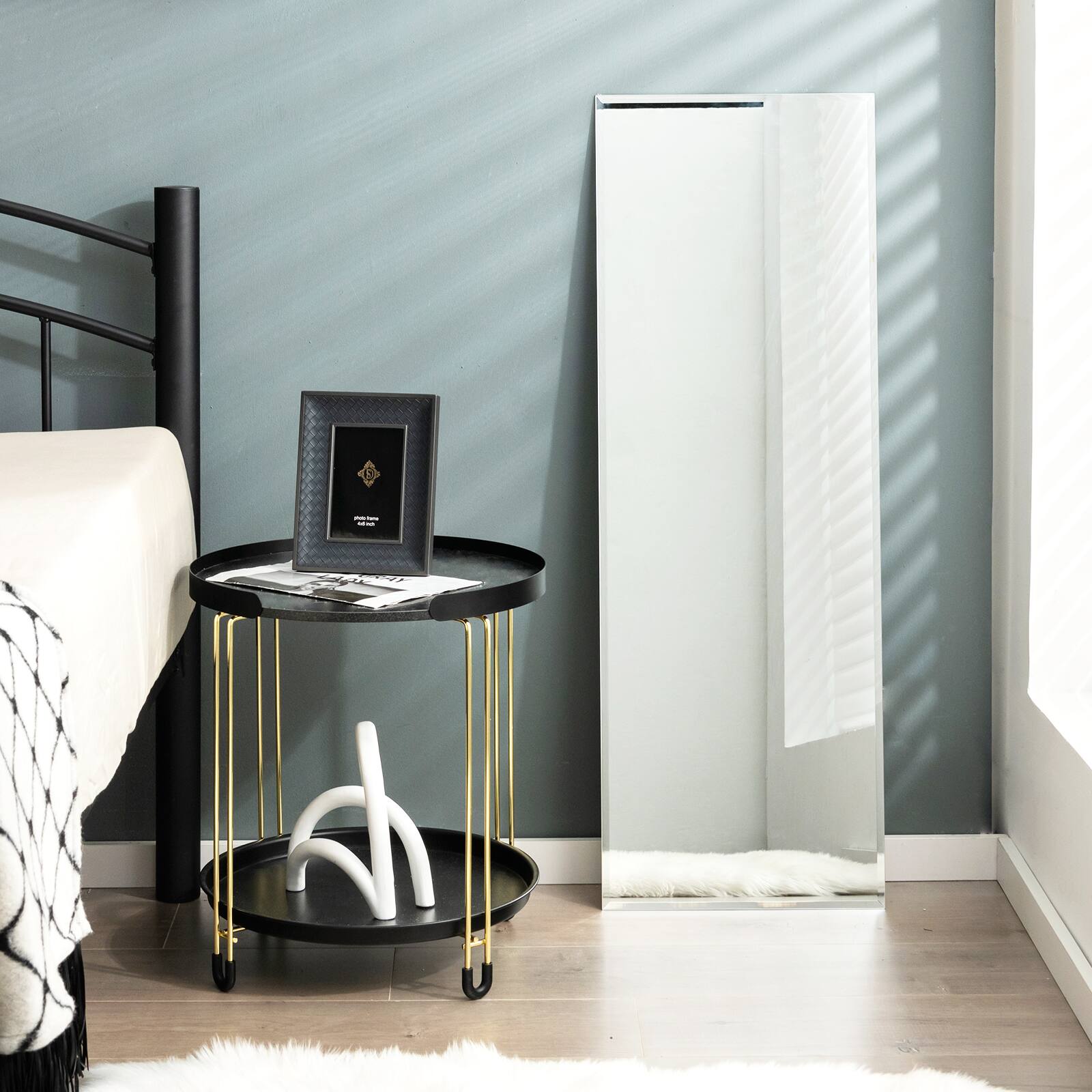 Alt View 3. Costway - Costway 43" x 15" Wall Mounted Frameless Mirror Full Length Vertically or Horizontally - Silvery.