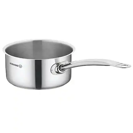 Front. Korkmaz - Korkmaz Gastro Proline 7.3 Liter Stainless Steel Saucepan in Silver - Silver.