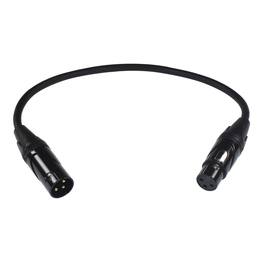 HQRP - 1 ft XLR Microphone Cable - 3-Pin Male to Female Balanced Cord for Mixer, Audio Interface, Speaker - Black