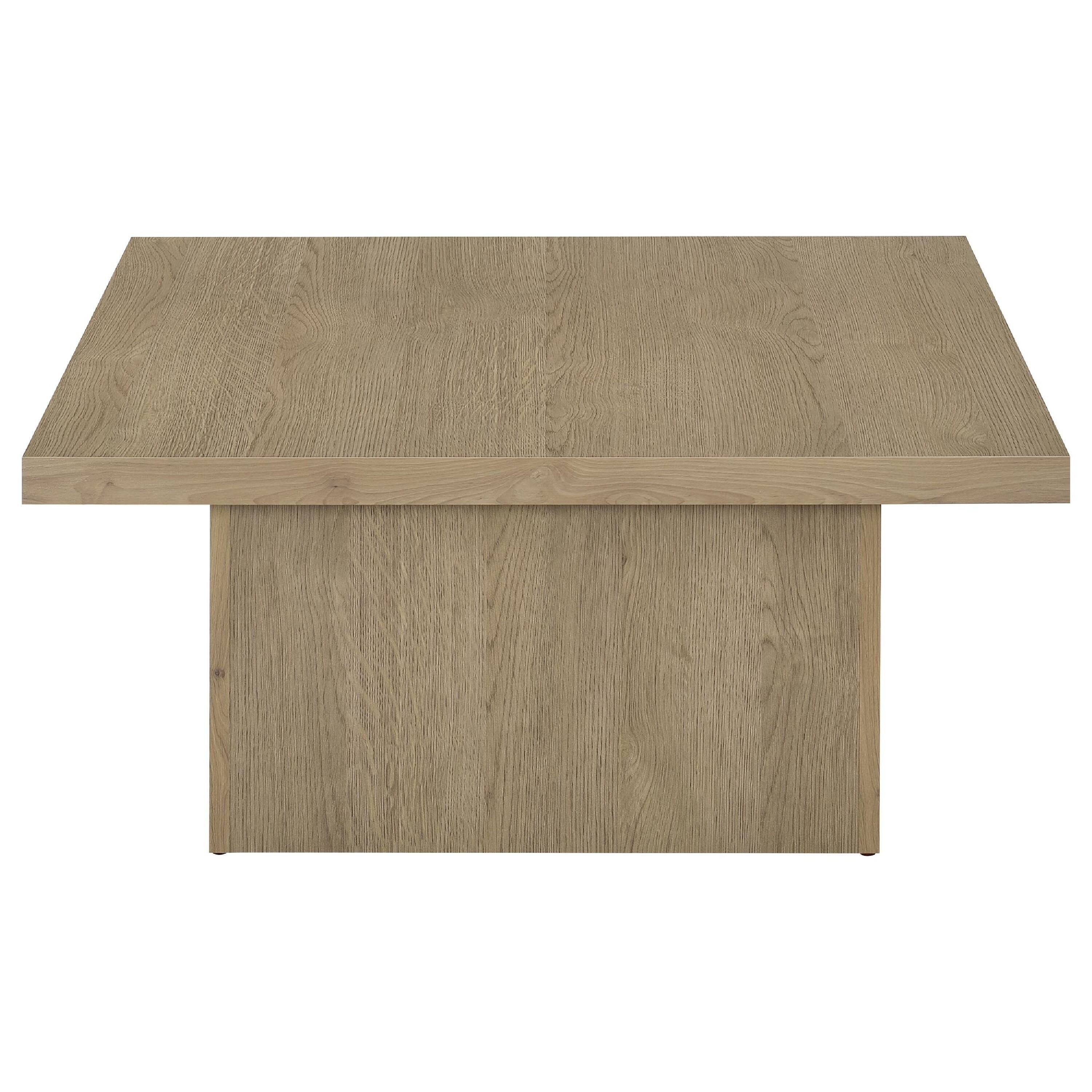 Alt View 5. Manhattan Lane - Darla 2Pc Square Coffee & End Table Set, Block Base, Wood - Latte Brown.