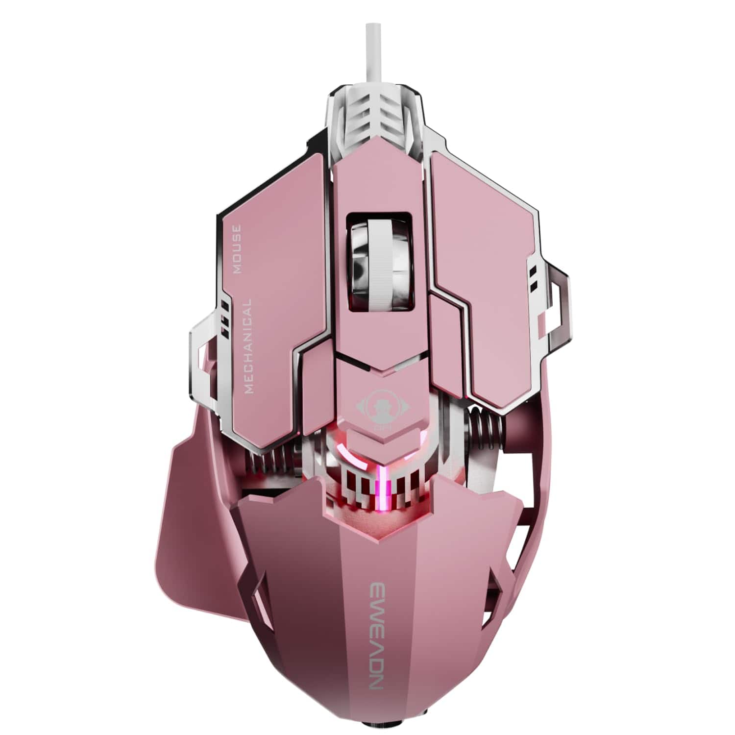 Cedar Assembly - Eweadn G5 Wired Gaming Mouse Rgb Computer Adjustable Dpi 9 Macro Buttons With Rapid Fire Key Compatible - Wireless - Pink