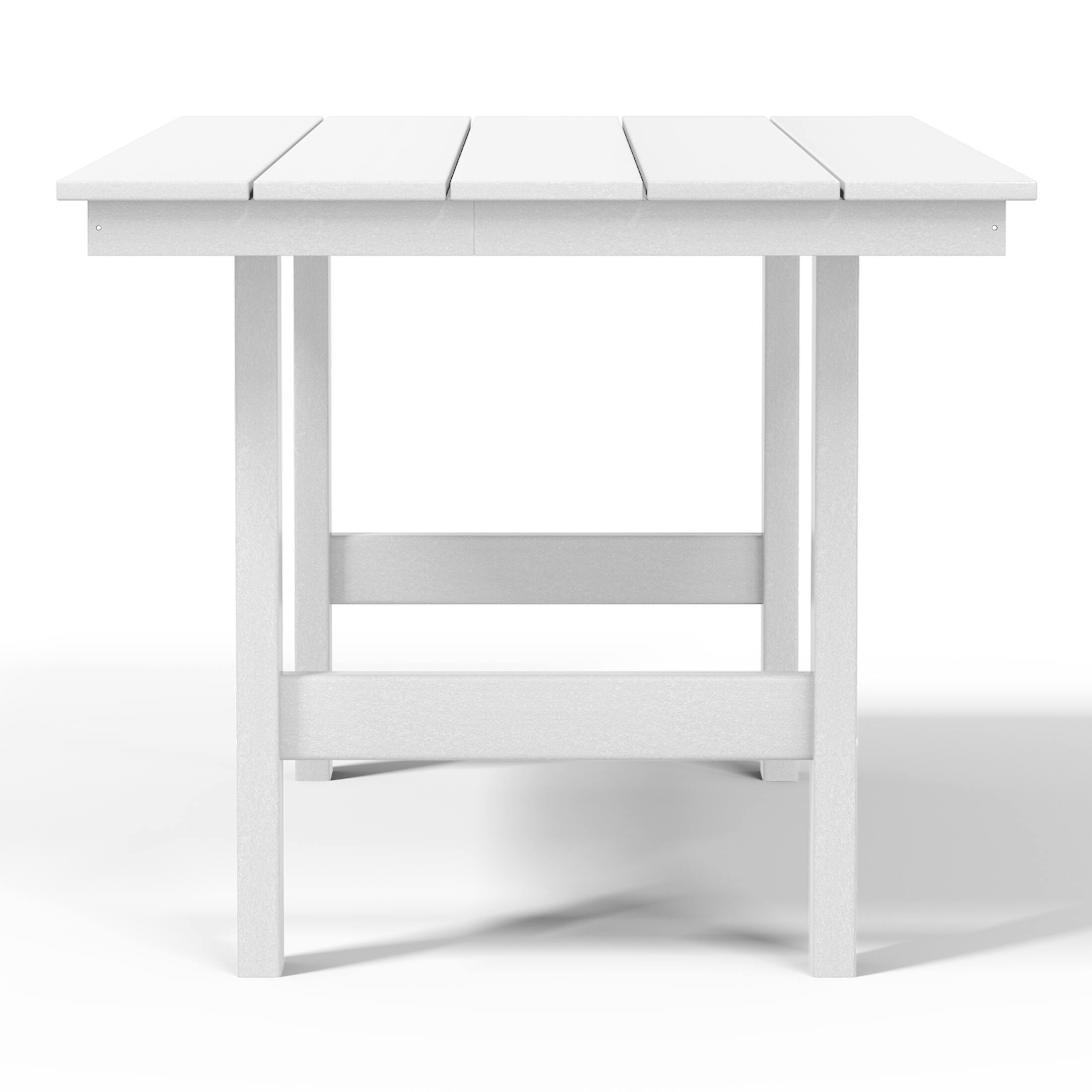 Back. WestinTrends - WestinTrends Ashore 7-Piece HDPE Outdoor Rectangular Patio Dining Table Set - White.