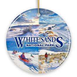 OrnamentallyYou - Illustrated Scenery White Sands National Park Ceramic Ornament New Mexico Souvenir - Multi-colored