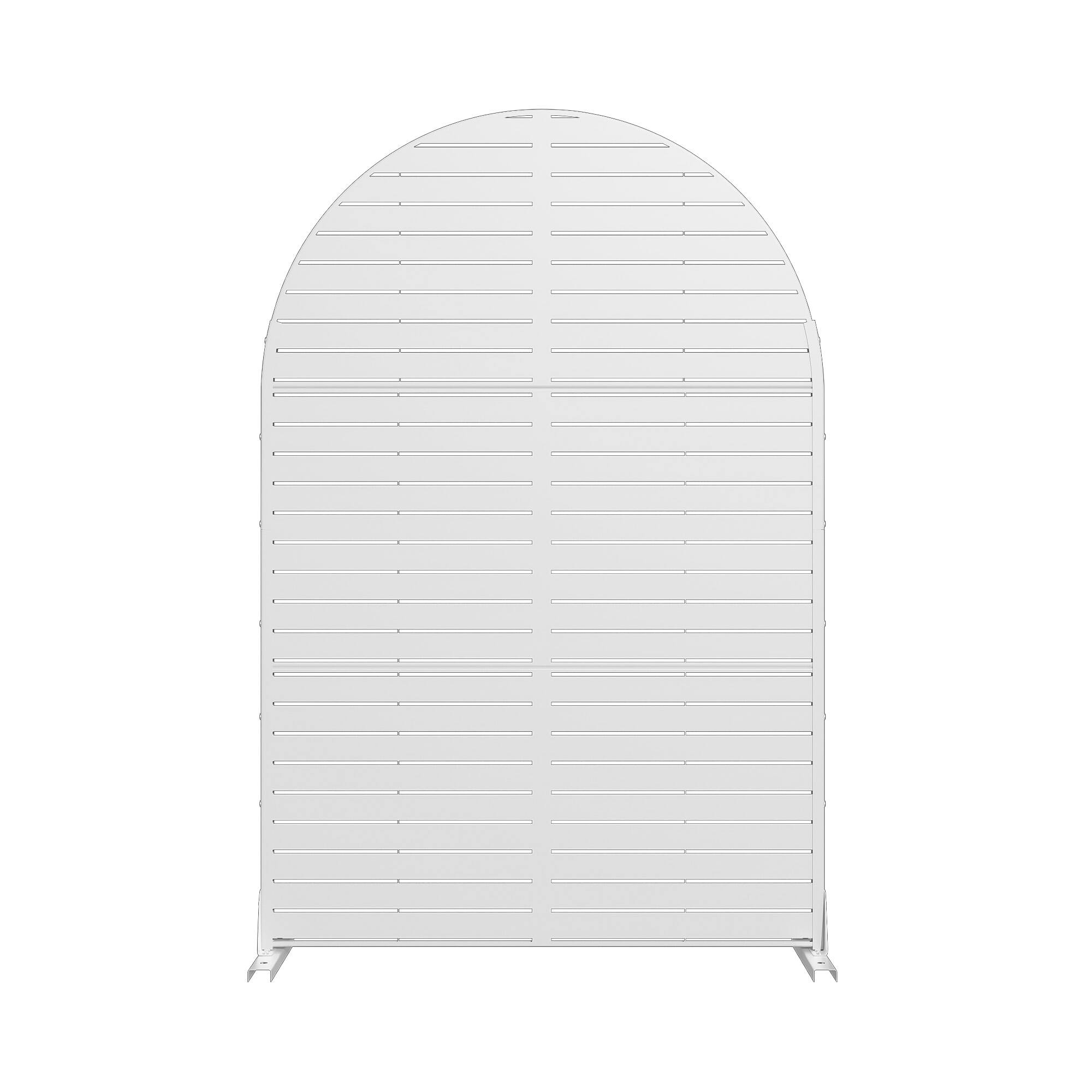 Alt View 2. Lirago - 72 in. Galvanized Metal Outdoor Privacy Screens Garden Outdoor Fence - White.