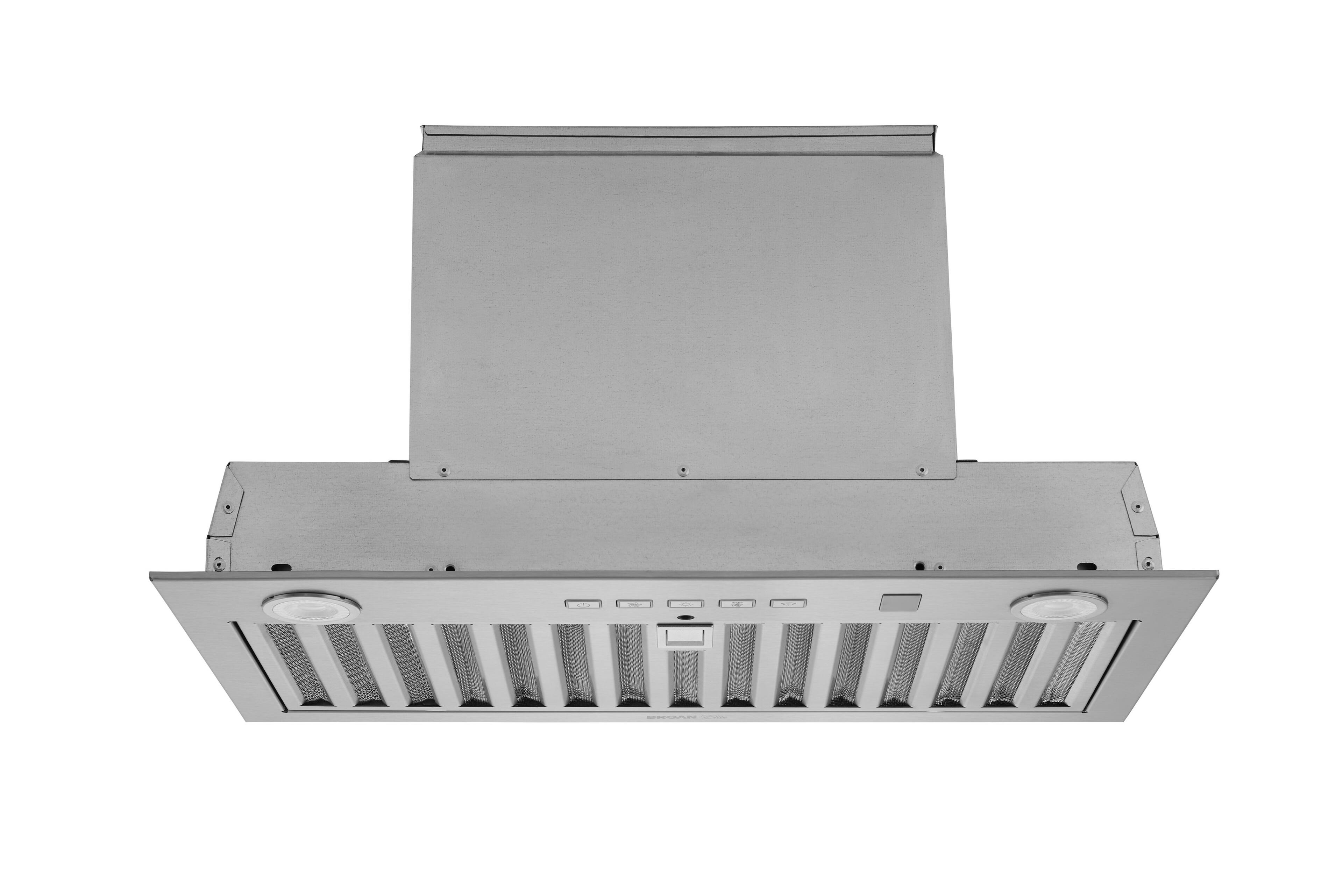 Alt View 1. Broan - Broan Elite 21-Inch Custom Range Hood Power Pack Insert, with Smart Sense - Stainless Steel.