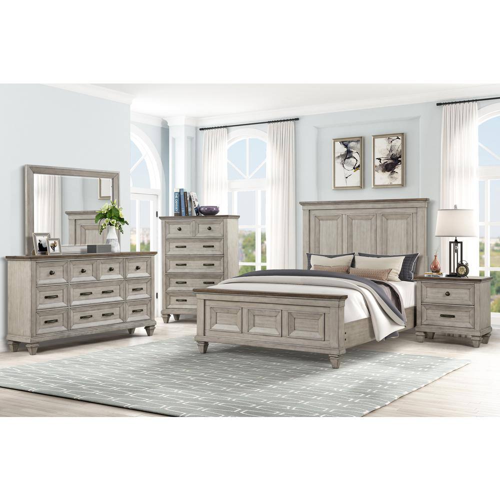 Alt View 4. New Classic Furniture - Mariana Nightstand W/Usb-Vintage Creme - Vintage Creme.