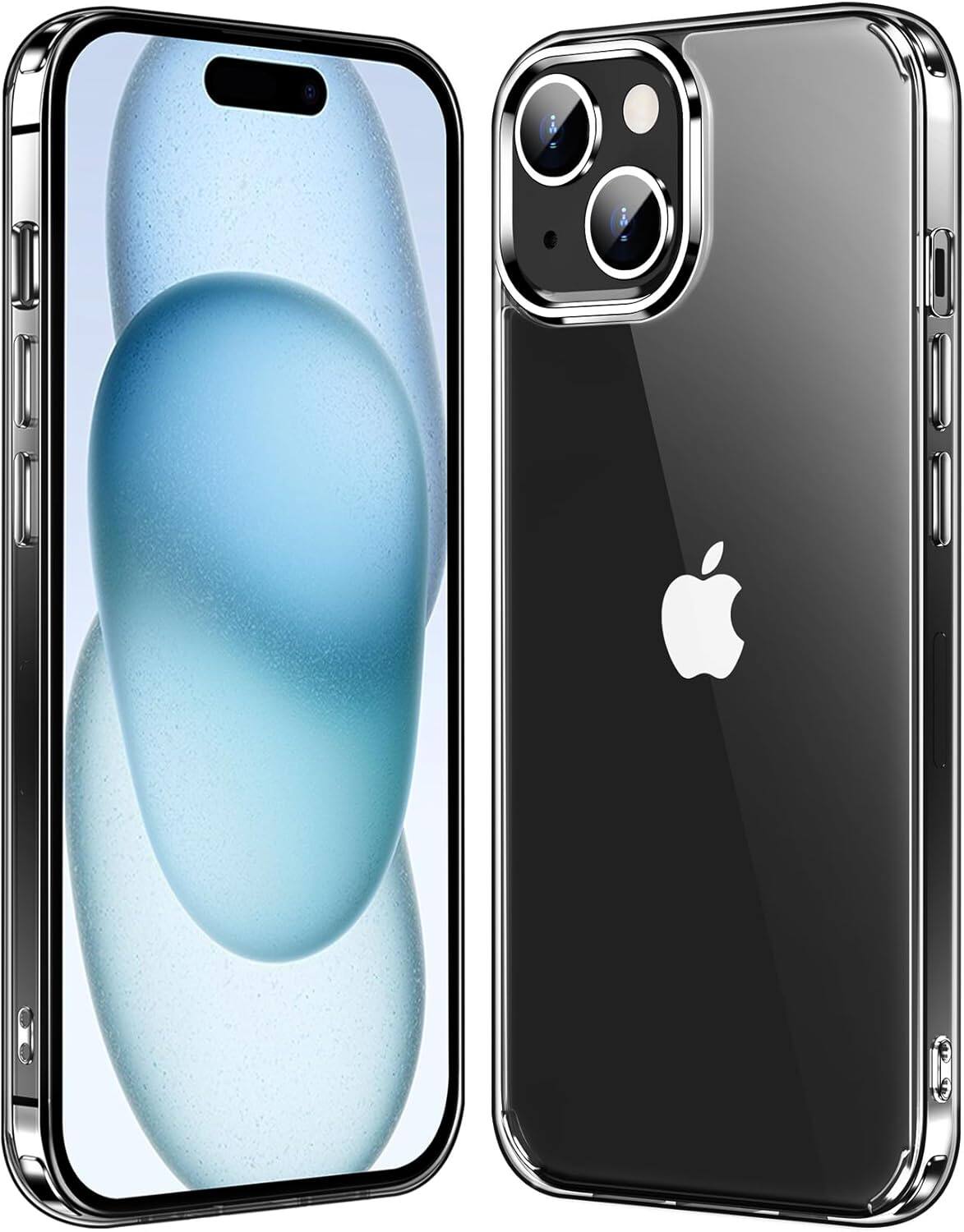 Entronix - iPhone 15 Hard Back Case - Thick Protective Cover - Clear