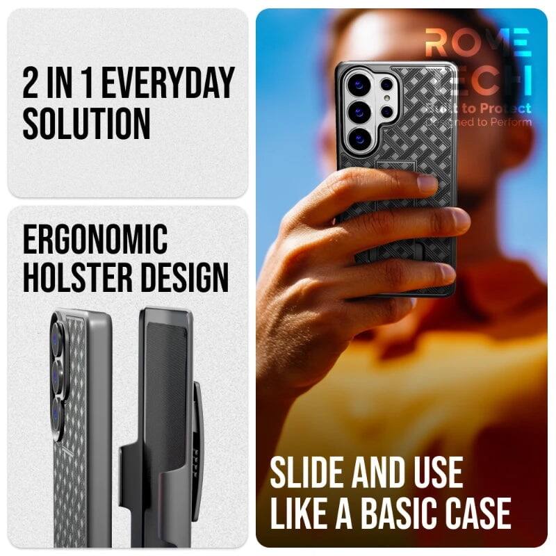 2 IN 1 EVERYDAY SOLUTION

ERGONOMIC HOLSTER DESIGN

SLIDE AND USE LIKE A BASIC CASE