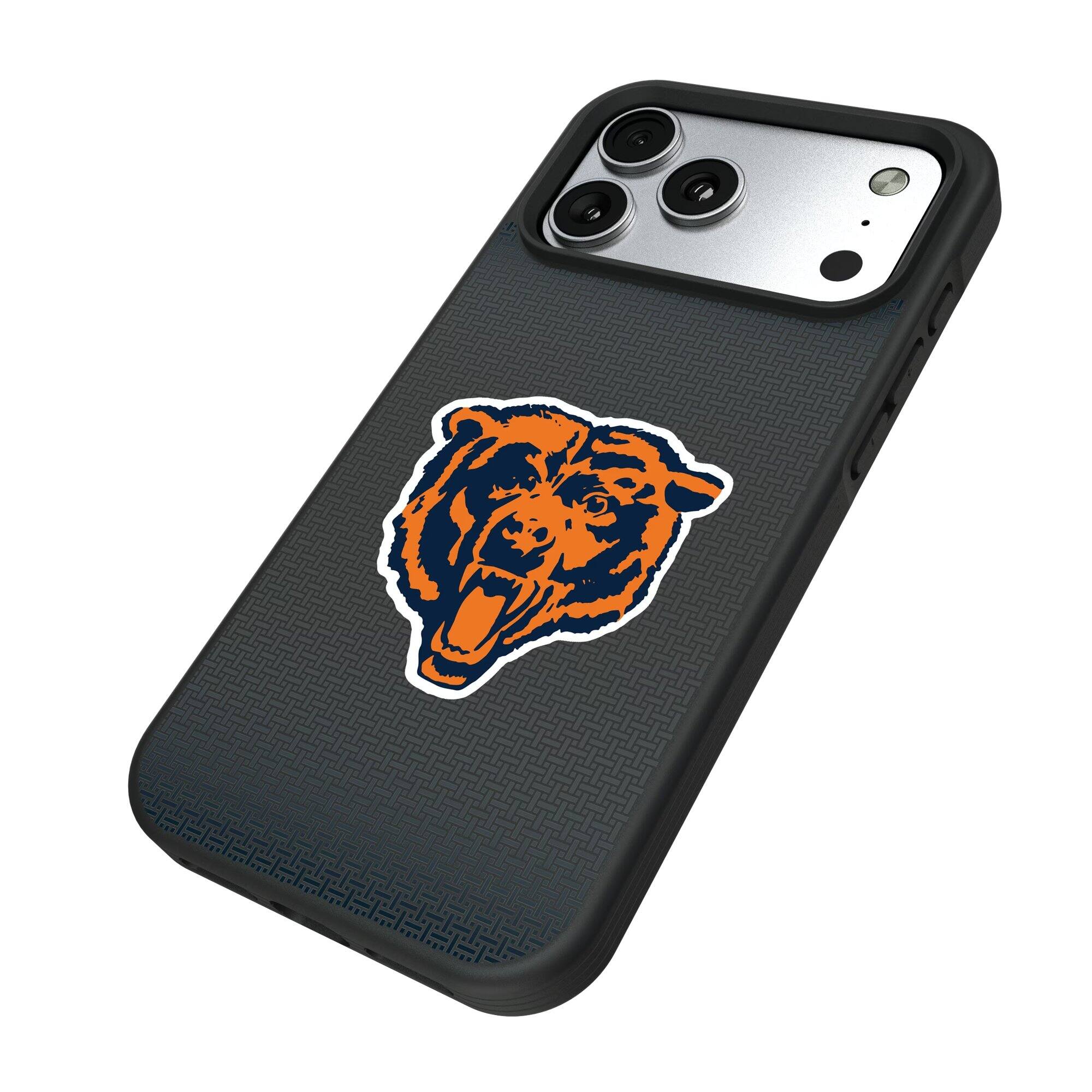 Alt View 1. Keyscaper - Chicago Bears Bump Case with 8.2ft Drop Protection - 16 Pro Max - Black.