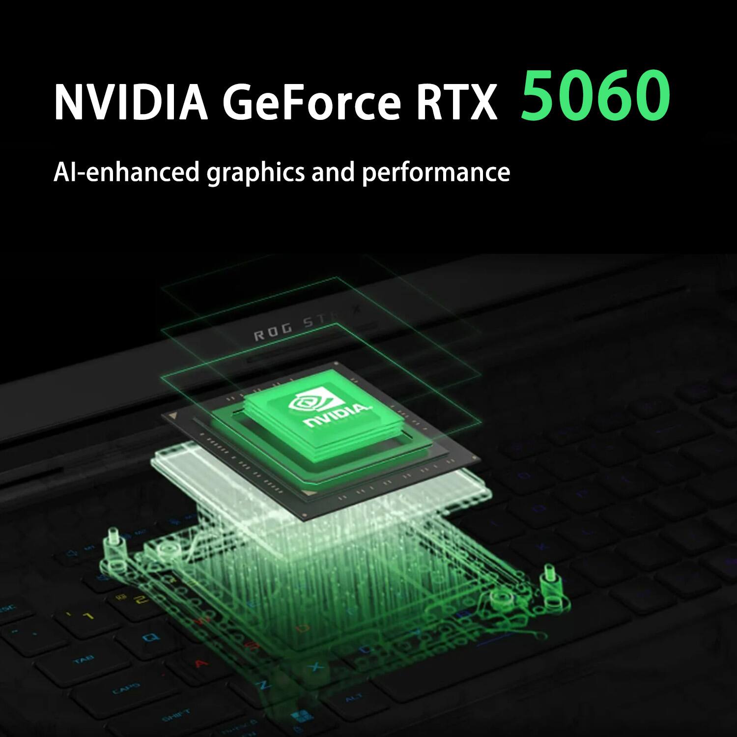 NVIDIA GeForce RTX 5060  
AI-enhanced graphics and performance