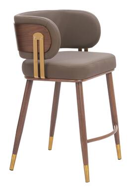 Hivvago - Brew Counter Stool - Brown & Walnut