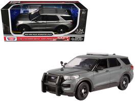 Motormax - 2022 Ford Police Interceptor Utility Unmarked Builder's Kit Law Enforcement and Public Service 1/24 - Gray Metallic