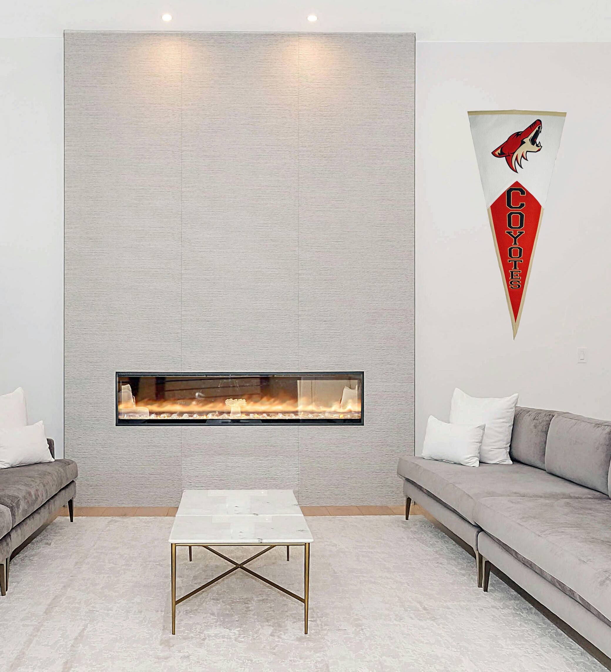 Alt View 6. Winning Streak Sports - Arizona Coyotes NHL GIANT SIZE Pennant 17x40 Wool Pennant - Multi.