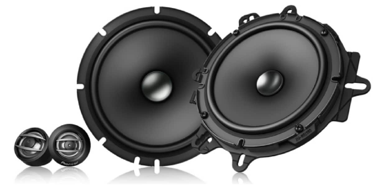 Pioneer - A Series 6 1/2in. 350W Max Power 2-Way 20mm PI-Tweeter - Component Speakers Pair - Black - Front_Zoom
