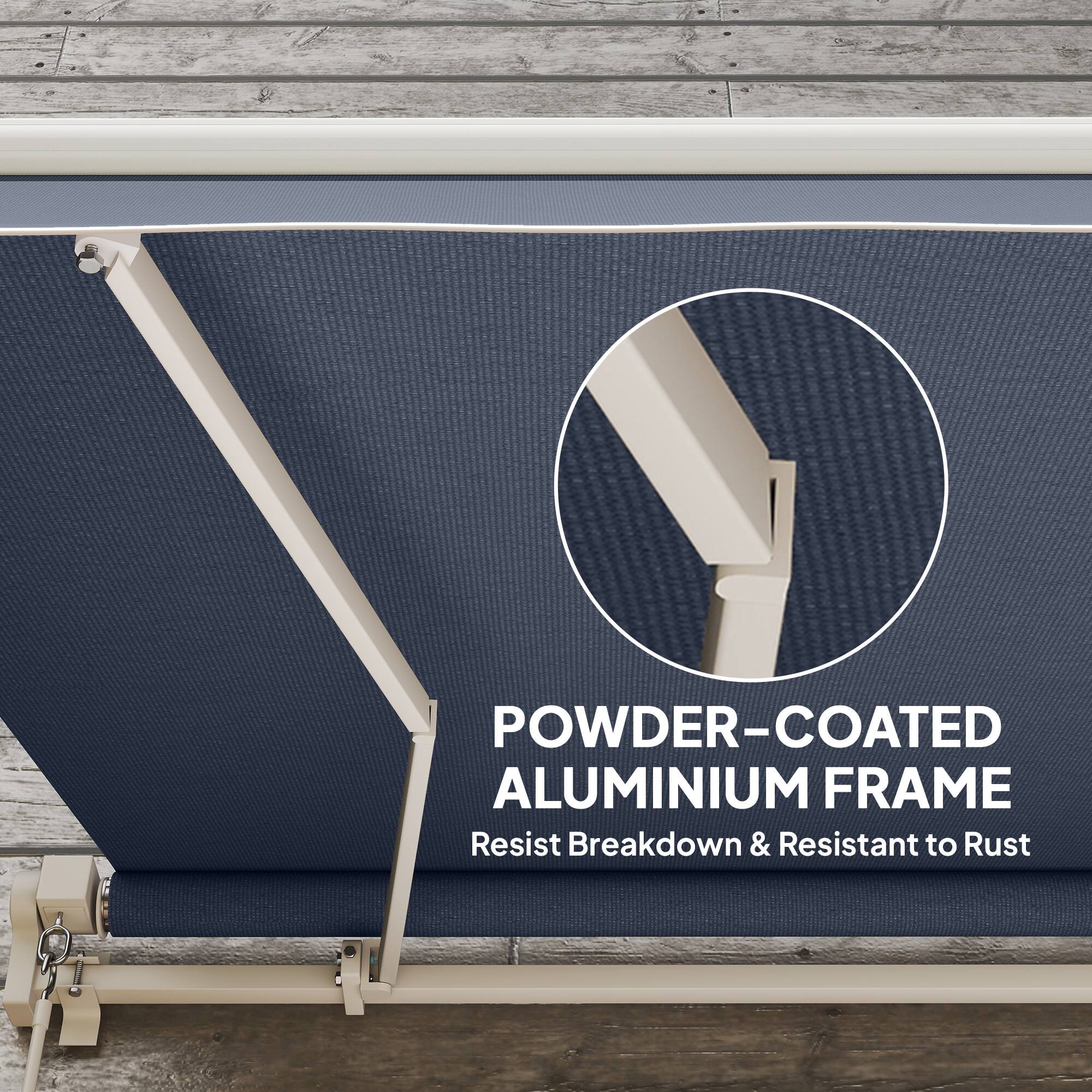 POWDER-COATED ALUMINIUM FRAME  
Resist Breakdown & Resistant to Rust