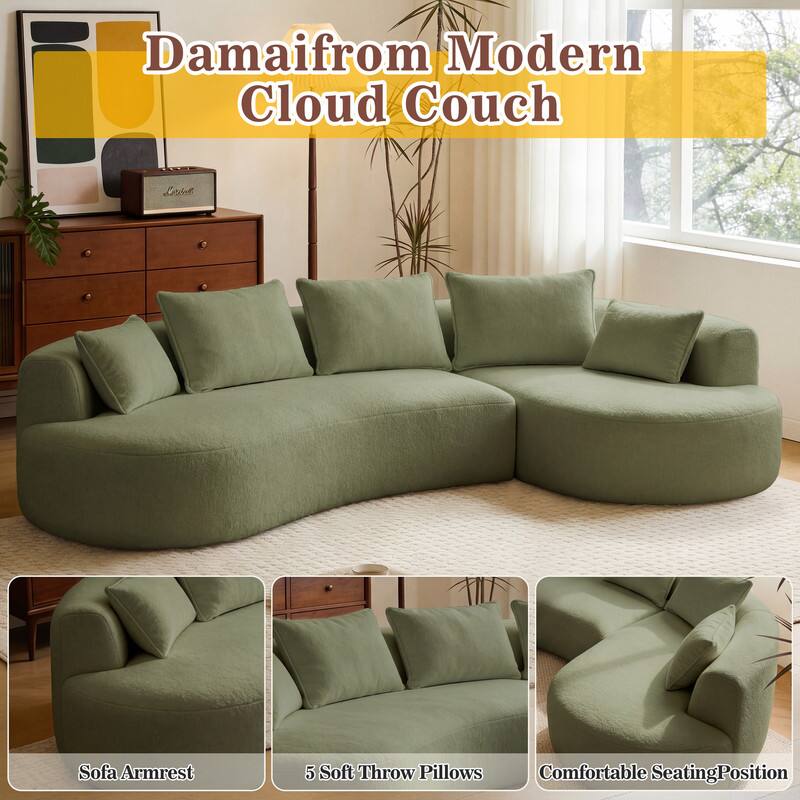 Damaifrom Modern Cloud Couch

- Sofa Armrest
- 5 Soft Throw Pillows
- Comfortable Seating Position