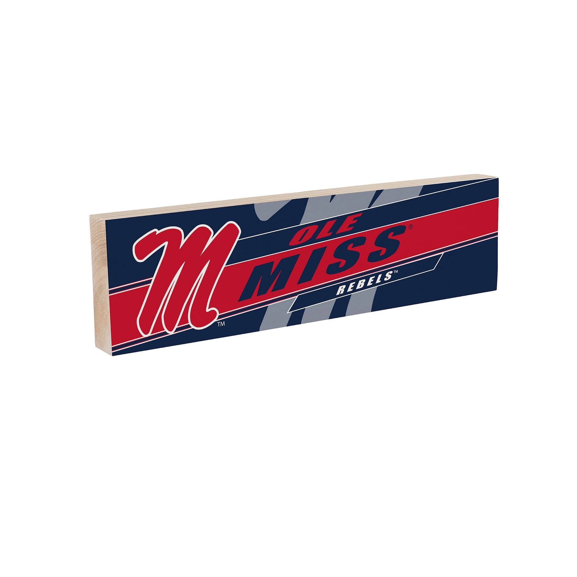Evergreen Enterprises Ole Miss Rebels 5" x 18" Shadow Logo Wood Mantle ...