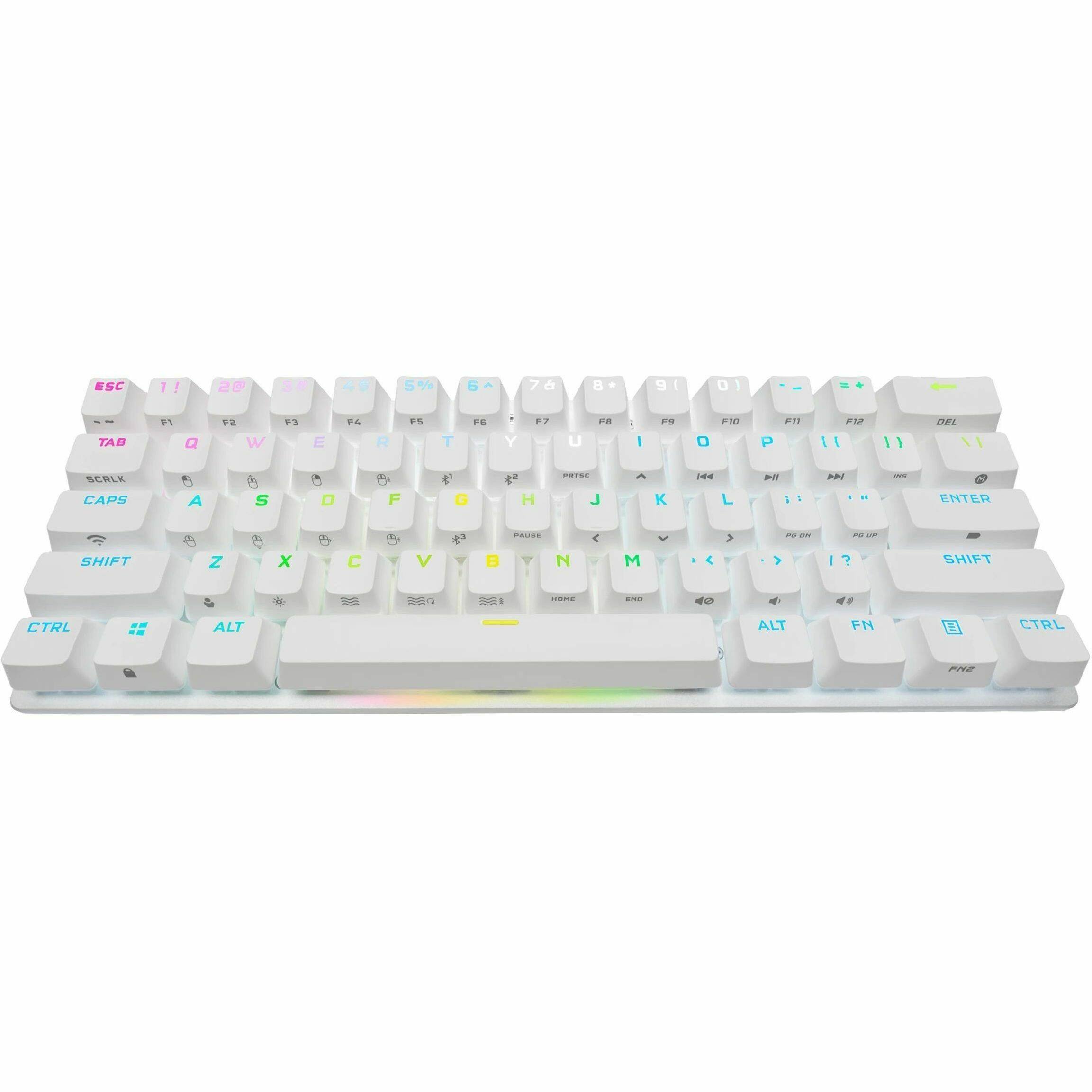 ESC 1! 2@ 3# 4$ 5% 6^ 7& 8* 9( 0) -_ =+ TAB Q W E R T Y U I O P [ ] \ DEL SCRLK A S D F G H J K L ;: ' ENTER SHIFT Z X C V B N M ,< .> /? SHIFT CAPS CTRL ALT FN CTRL ALT