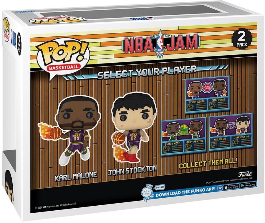 FUNKO POP! 8 BIT: NBA JAM Utah Jazz 2PK Collectibles