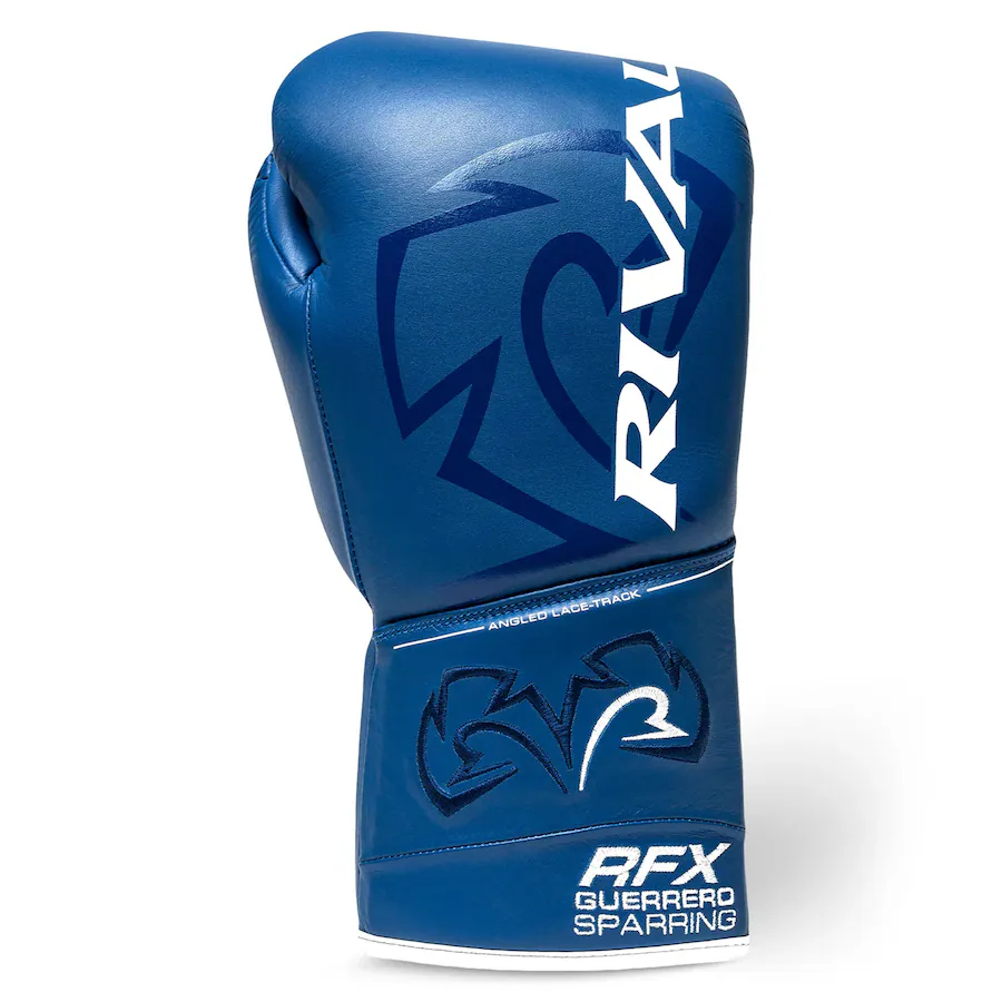 Blue Rival Boxing Gear RIVAL Boxing RFX Guerrero SF H Lace Up Sparring Gloves 16 oz. Blue RFX ...