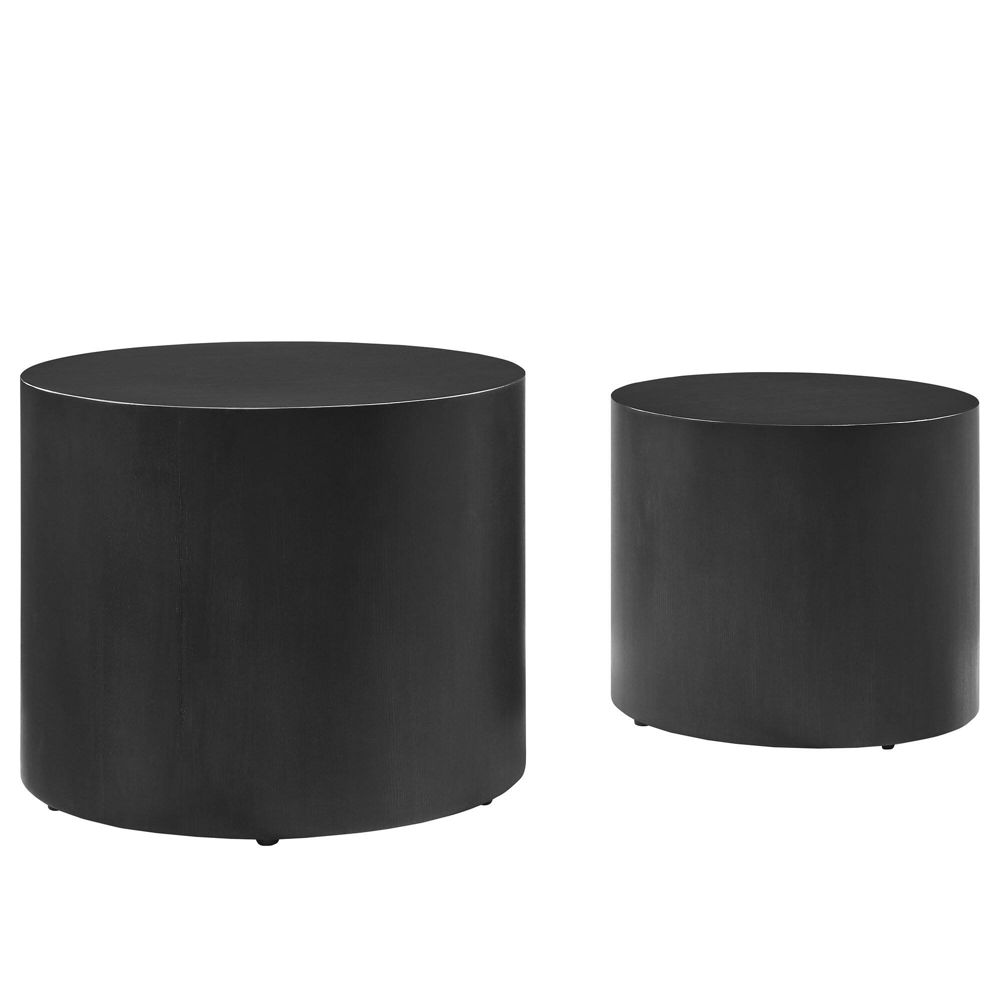 Angle. Modway - Amani Round Nesting Coffee Tables Set of 2 by Modway - Black.