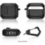 The image shows a black case with a Sahara logo on it, along with a black and white image of the case. The case is designed to hold an iPod, and it is sold separately.
