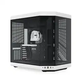 HYTE - Y70 Mid-Tower ATX Gaming PC Desktop Case with Riser Cable - Black/White