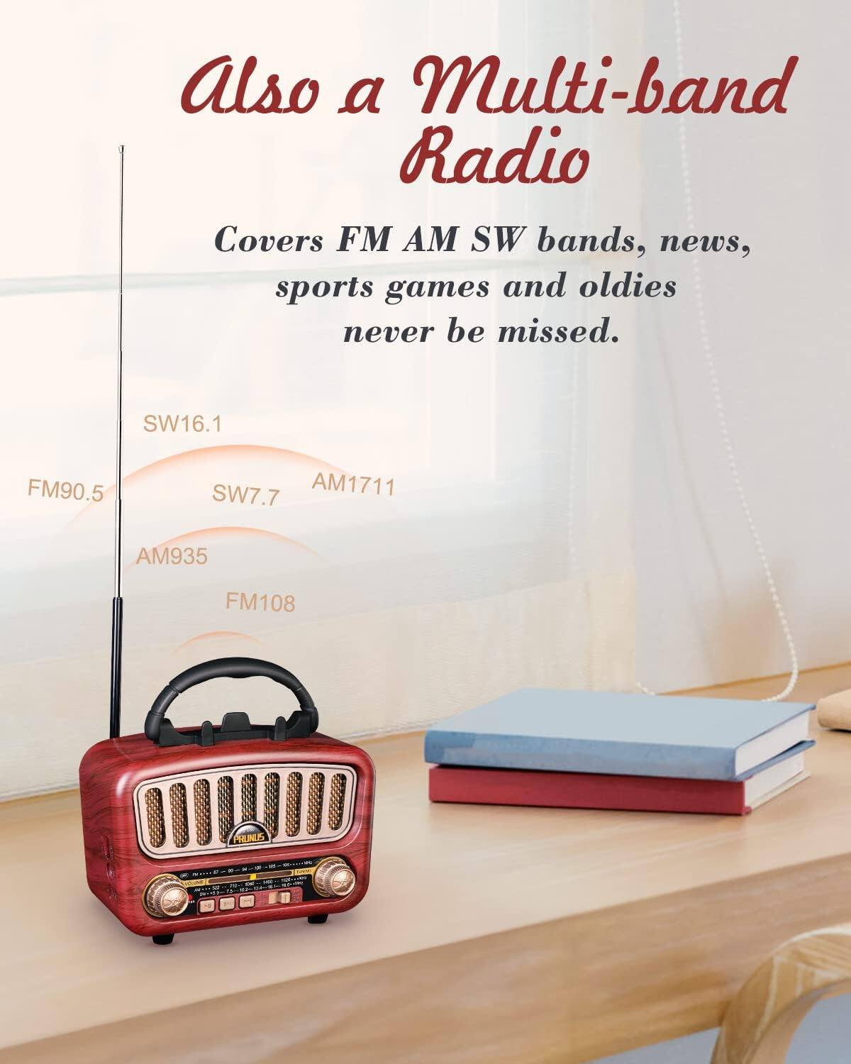 Also a Multi-band Radio

Covers FM AM SW bands, news, sports games and oldies never be missed.

SW16.1 FM90.5 SW7.7 AM1711 AM935 FM108
