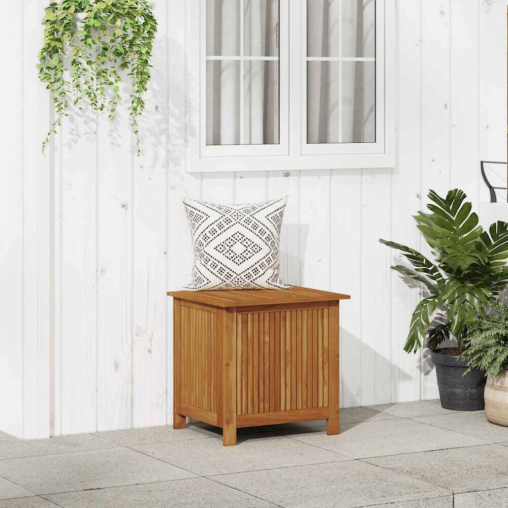Angle. vidaXL - vidaXL Storage Box Acacia wood finish Solid acacia wood Medium Rustic - Brown.